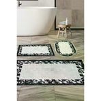 Alanur Home Eko Trend Djt 3 Lü Yıkanabilir Kaymaz Taban Banyo Paspas Seti 1495 Modern Siyah 1495-banyo-paspas-K-S