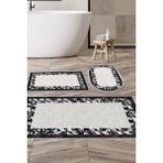 Alanur Home Eko Trend Djt 3 Lü Yıkanabilir Kaymaz Taban Banyo Paspas Seti 1495 Modern Siyah