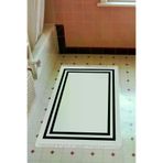 Alanur Home Eko Trend Djt Banyo Paspası Yıkanabilir Kaymaz Taban 1696 Bordürlü Gri Siyah 1696-Trend-Banyo