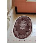 Alanur Home Eko Trend Djt Banyo Paspası Yıkanabilir Kaymaz Taban 616 Oval Klasik Bordo 616-Trend-Banyo-Oval
