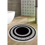 Alanur Home Eko Trend Djt Banyo Paspası Yıkanabilir Kaymaz Taban 650m Yuvarlak Modern Siyah 650M-Trend-Banyo-Yuvarlak