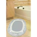 Alanur Home Eko Trend Djt Banyo Paspası Yıkanabilir Kaymaz Taban 657m Oval Modern Gri 657M-Trend-Banyo-Oval
