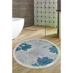 Alanur Home Eko Trend Djt Banyo Paspası Yıkanabilir Kaymaz Taban 660m Yuvarlak Suluboya Mavi 660M-Trend-Banyo-Yuvarlak