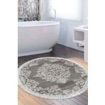 Alanur Home Eko Trend Djt Banyo Paspası Yıkanabilir Kaymaz Taban 762 Yuvarlak Osmanlı Gri 762-Trend-Banyo-Yuvarlak