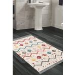 Alanur Home Eko Trend Djt Banyo Paspası Yıkanabilir Kaymaz Taban F5001 Iskandinav Renkli F5001-Trend-Banyo