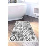 Alanur Home Eko Trend Djt Banyo Paspası Yıkanabilir Kaymaz Taban Mu144 Patchwork Gri Mu144-Trend-Banyo