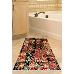 Alanur Home Eko Trend Djt Banyo Paspası Yıkanabilir Kaymaz Taban P1333 Etnik Bordo P1333-Trend-Banyo