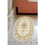 Alanur Home Eko Trend Djt Banyo Paspası Yıkanabilir Kaymaz Taban P1360 Oval Osmanlı Krem P1360-Trend-Banyo-Oval
