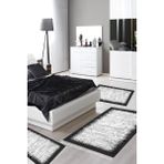 Alanur Home Eko Trend Djt Yıkanabilir Kaymaz Taban 3 Lü Yatak Odası Takımı 1342 Modern Gri - Siyah