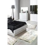 Alanur Home Eko Trend Djt Yıkanabilir Kaymaz Taban 3 Lü Yatak Odası Takımı M12271 Modern Gri M12271-yatak-3-pcs-K-S