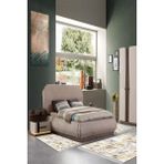 Alanur Home Eko Trend Djt Yıkanabilir Kaymaz Taban 3 Lü Yatak Odası Takımı M12359 Vintage Bej