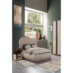Alanur Home Eko Trend Djt Yıkanabilir Kaymaz Taban 3 Lü Yatak Odası Takımı MU118 Modern Gri - Kahve