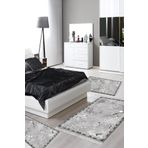 Alanur Home Eko Trend Djt Yıkanabilir Kaymaz Taban 3 Lü Yatak Odası Takımı Mu118 Modern Gri Mu118-yatak-3-pcs-K-S