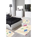 Alanur Home Eko Trend Djt Yıkanabilir Kaymaz Taban 3 Lü Yatak Odası Takımı P1337 Modern Renkli