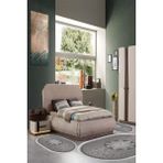 Alanur Home Eko Trend Djt Yıkanabilir Kaymaz Taban Oval 3 Lü Yatak Odası Takımı 1448 Osmanli Gümüş