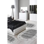 Alanur Home Eko Trend Djt Yıkanabilir Kaymaz Taban Oval 3 Lü Yatak Odası Takımı 1460 Modern Gri