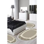 Alanur Home Eko Trend Djt Yıkanabilir Kaymaz Taban Oval 3 Lü Yatak Odası Takımı 657M Modern Camel