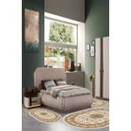 Alanur Home Eko Trend Djt Yıkanabilir Kaymaz Taban Oval 3 Lü Yatak Odası Takımı P1372 Osmanli Kahve