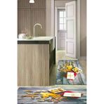 Alanur Home F5061-mutfak-2-pcs-K-S Eko Trend Djt 2 Li Yıkanabilir Kaymaz Taban Mutfak Halısı Seti F5061 Mutfak Renkli