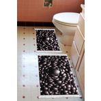 Alanur Home Kaymaz Taban Djt Klozet Takımı Trend Saçaklı Geometrik E5009 Siyah