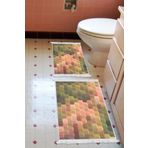 Alanur Home Kaymaz Taban Djt Klozet Takımı Trend Saçaklı Geometrik E5014 Renkli