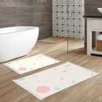 Alanur Home Kaymaz Taban Djt Klozet Takımı Trend Saçaklı Geometrik E5015 Beyaz