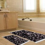 Alanur Home Kaymaz Taban Djt Klozet Takımı Yıldız Deri Saçaklı Geometrik E5009 Siyah