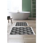 Alanur Home Kaymaz Taban Djt Klozet Takımı Yıldız Deri Saçaklı Geometrik E5010 Gri