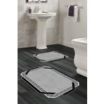 Alanur Home Lazer Kesim Djt 2 Li Yıkanabilir Kaymaz Taban Banyo Paspas Klozet Takımı 181m Figürlü Gri 181M-ipek-klozet-2-D-Figürlü-Standart