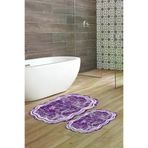Alanur Home Lazer Kesim Djt 2 Li Yıkanabilir Kaymaz Taban Banyo Paspas Klozet Takımı 203 Figürlü Mor 203-ipek-klozet-1-D-Figürlü-Standart