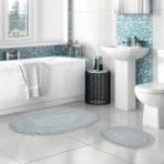 Alanur Home Osmanlı Oval Cotton Saçaklı 2'li Paspas Gri