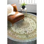 Alanur Home P1360-Trend-Banyo-Yuvarlak Eko Trend Djt Banyo Paspası Yıkanabilir Kaymaz Taban P1360 Yuvarlak Osmanlı Krem