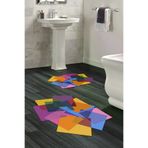 Alanur Home S6508-ipek-klozet-1-D-Figürlü-Standart Lazer Kesim Djt 2 Li Yıkanabilir Kaymaz Taban Banyo Paspas Klozet Takımı S6508 Figürlü Renkli