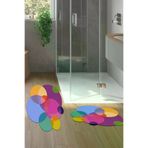 Alanur Home S6509-ipek-klozet-2-D-Figürlü-Standart Lazer Kesim Djt 2 Li Yıkanabilir Kaymaz Taban Banyo Paspas Klozet Takımı S6509 Figürlü Renkli
