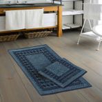 Alanur Home Venedik Şönil Dokuma Eskitme 2 Li Klozet Takımı Turkuaz