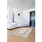 Alanur Home Yıldız Lazer Kesim Kaymaz Taban Dijital Baskı Mavi 80x150 cm Salon Halı