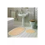 Alanur Home ZARO15 Zara Oval 2 Li Banyo Takımı (65 X 115 - 55 X 65 ) Cappuccino
