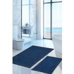 ALANUR Roma Şönil Dokuma Eskitme Banyo 2'li Klozet Takımı Mavi