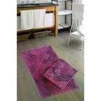 ALANUR Welsoft Vintage Bambo Banyo 2'li Klozet Takımı Fuşya PMKK23