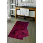 ALANUR Welsoft Vintage Bambo Klozet Takımı Banyo 2'li Klozet Takımı Bordo PMKK23