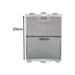 Alanya Yedek Parça 2 Adet 320 X 260 Mm Davlumbaz Aspiratör Filtresi Metal Yağ Filtresi L5