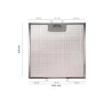 Alanya Yedek Parça 81460141 Teka Aspiratör Davlumbaz Filtresi 345 X 283 Mm Dbb 90 L3