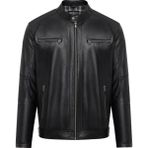 Alanzo (Plus) Erkek Siyah Deri Ceket 24WGE63991M - 4XL
