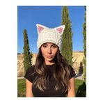 ALARA REYHAN Kedi Kulaklı Pofuduk Bere Handmade