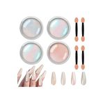alaraycosmetics Denizkızı Inci Parıltılı Toz Kiti- Jel Tırnak-kalıcı Oje- Sanat Dekorasyonu Için 4 Adet Premıum Set