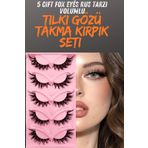 alaraycosmetics Fox Eyés Rus Volumlü Hacimli Takma Ipek Kirpikler 5 Çift -alara^nın Kirpik Kolleksıyonundan