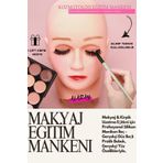 alaraycosmetics Kozmetoloji Mankeni - Makyaj & Kirpik Uzatma Eğitimi için Profesyonel Silinebilir Silikon Manken Baş
