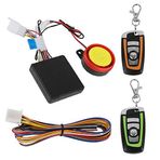 Alarm sistemi motosiklet evrensel 12 V motosiklet hırsızlık alarm sistemi, 2 uzaktan kumandalı motosiklet kablosuz alarm sistemi motor çalıştırma uzaktan kumandalı anahtarlık