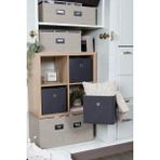ALAS 3 Adet Raf Organizer Kare Kutu Dolap Düzenleyici - Antrasit - 30x30x30