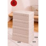 ALAS 4 Adet Çok Amaçlı Baza Altı Giysi Organizer Kutu Hurç - Kahverengi - 50x40x19